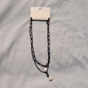 Worthington Black Necklace with Pearl Accents